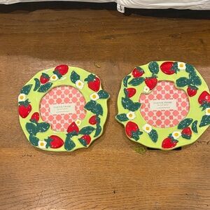Anthropologie Strawberry and Leaf Picture Frames
